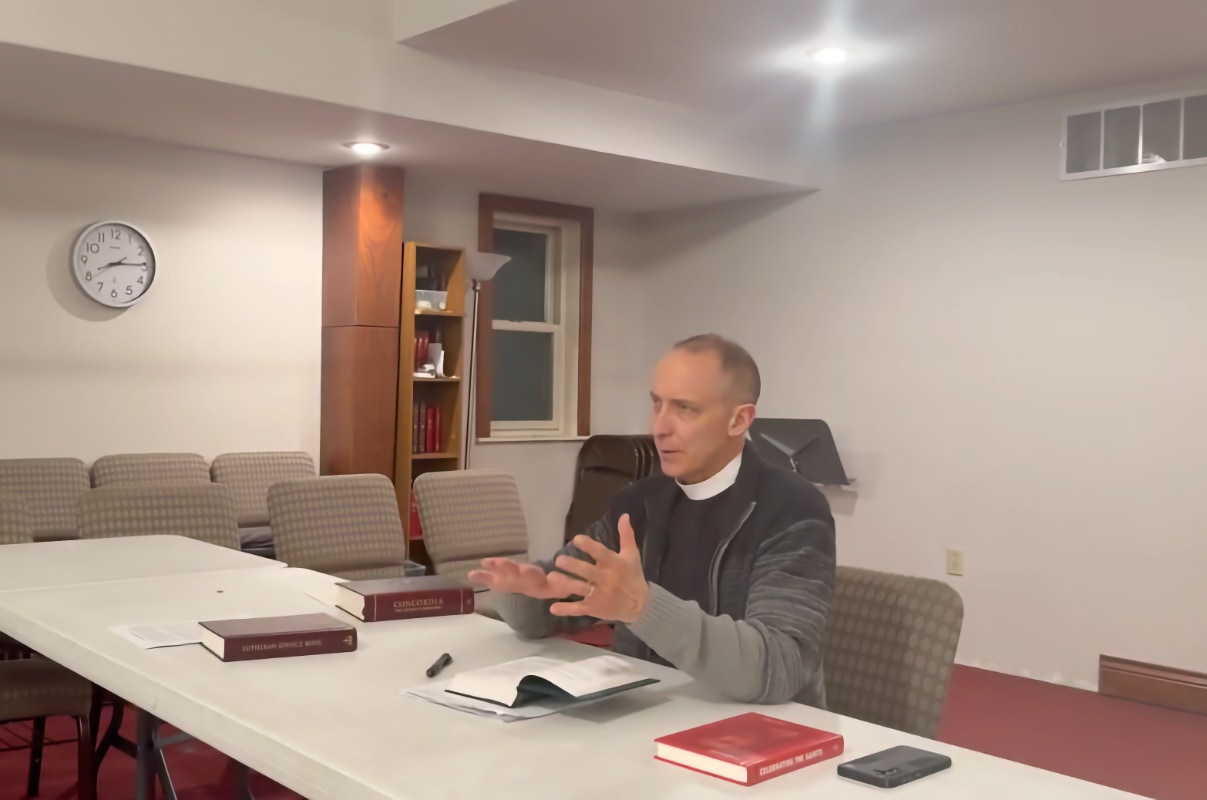 Men's group and Bible study at Christ Lutheran Church